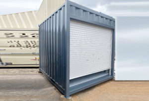 T-04 シャッター観音扉付12ftコンテナ（中古/グレー） | 中古コンテナ