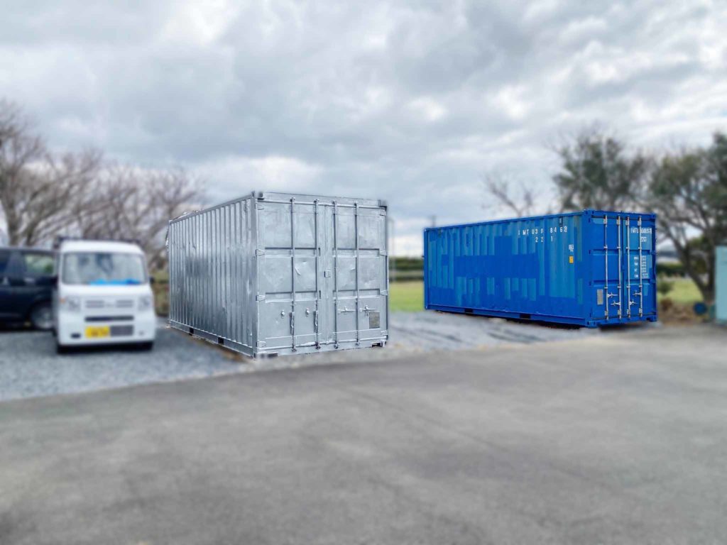 静岡県浜松市｜20ft 中古コンテナ 現状品 設置事例 材料、道具の保管