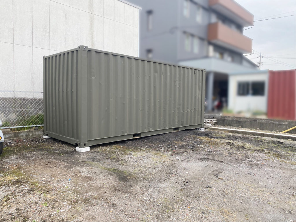 中古20ftコンテナ納品事例 大垣市 浅草 タイヤ保管倉庫