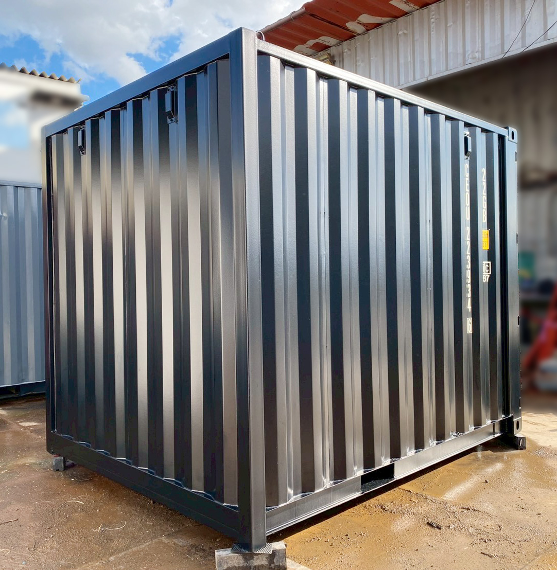 NEWVAN10ftコンテナRe ブラック 観音扉付き 倉庫用途