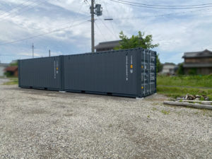 滋賀県長浜市 中古2tアルミコンテナドアシャッター付き設置 | 中古