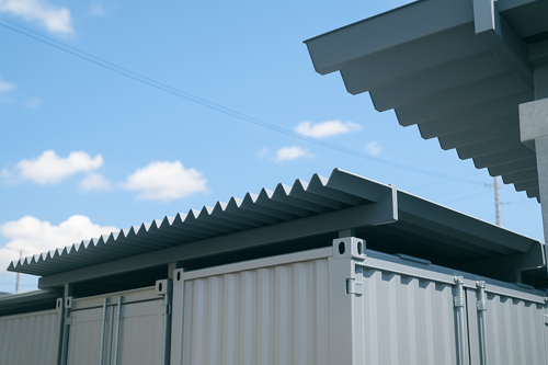 屋根付きで雨の日も安心なスイトコンテナ