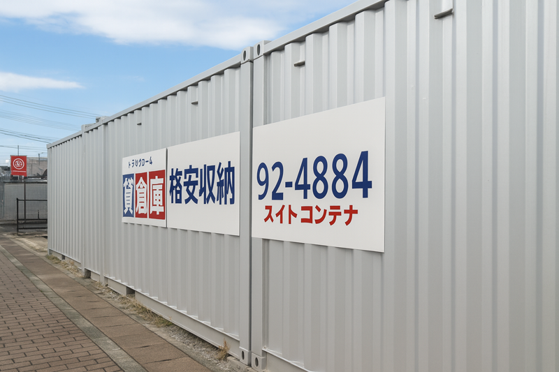 スイトコンテナ南高橋店 道路から見た