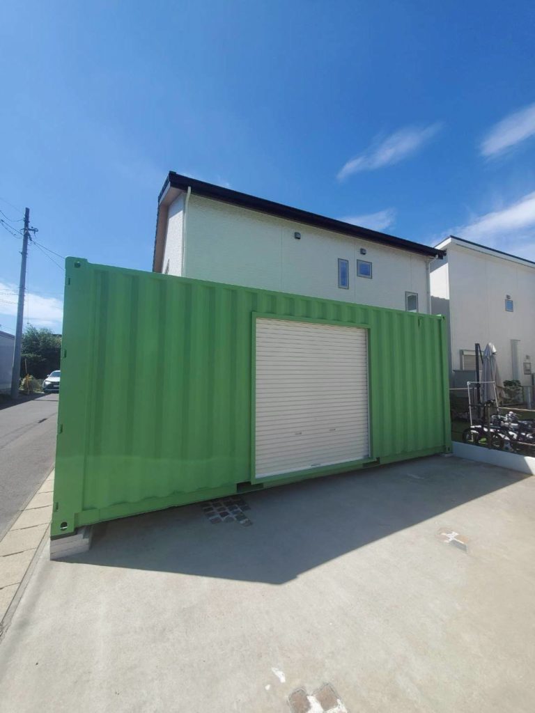 愛知県西尾市 20ft中古コンテナ（中古/緑色）