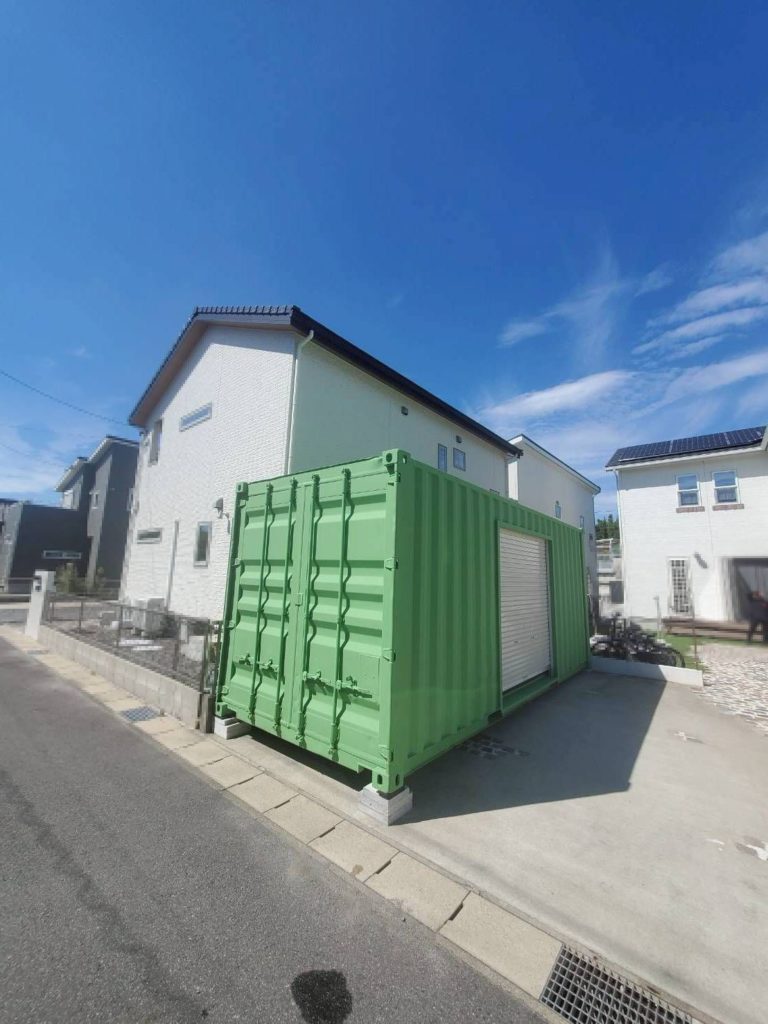 愛知県西尾市 20ft中古コンテナ（中古/緑色）