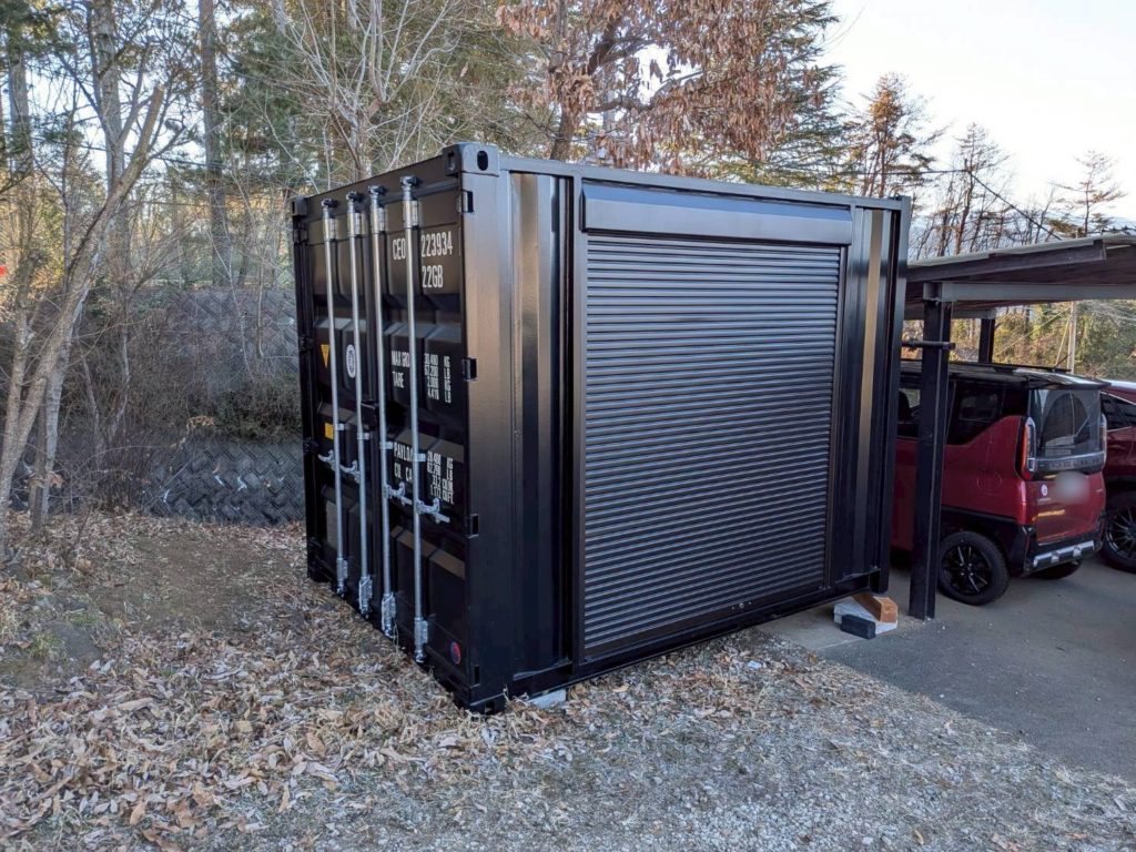 山梨県大月市 10ftNEWVANコンテナ アルミシャッター